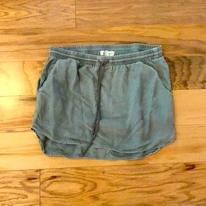 Army green skirt